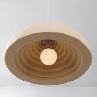 Wabi sabi-pendellampa Amai Ø40 cm - sandbeige