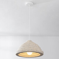 Wabi sabi-pendellampa Amai Ø40 cm - terrazzobeige