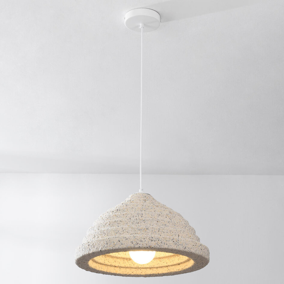 Wabi sabi-pendellampa Amai Ø40 cm - terrazzobeige