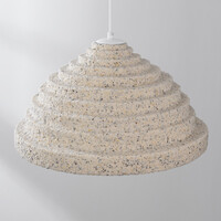 Wabi sabi-pendellampa Amai Ø40 cm - terrazzobeige