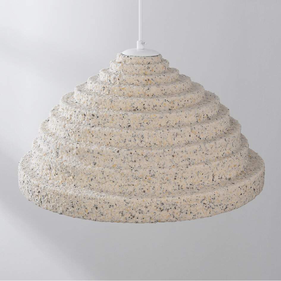 Wabi sabi-pendellampa Amai Ø40 cm - terrazzobeige