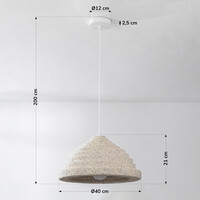 Wabi sabi-pendellampa Amai Ø40 cm - terrazzobeige