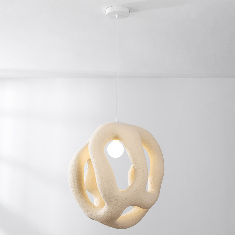 Wabi sabi-pendellampa Kaji 43 x 50 cm - sandbeige