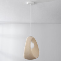 Wabi sabi-pendellampa inkl. G9-ljuskälla Shio - sandbeige 38 x 42 cm
