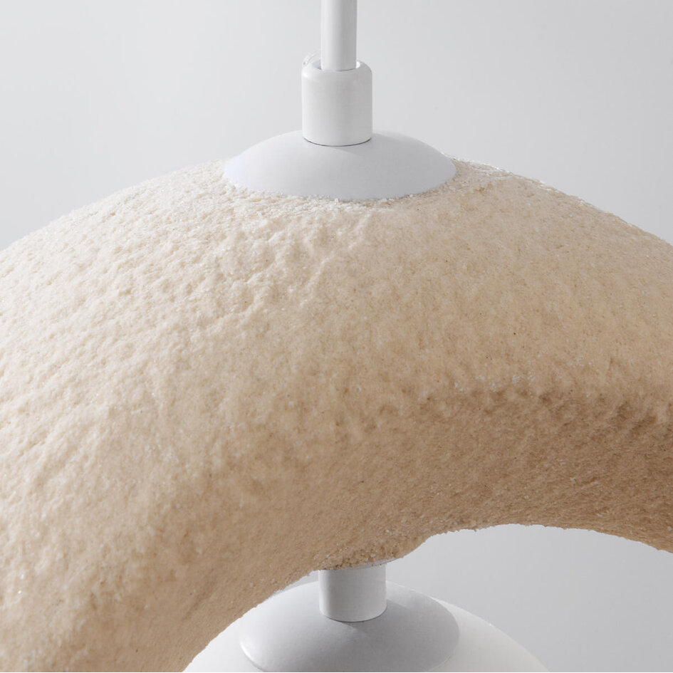 Wabi sabi-pendellampa Yoru med 3 ljuspunkter inkl. G9-ljuskälla - sandbeige