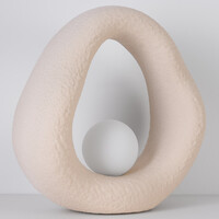 Bordslampa Enso i Wabi Sabi-stil - sandbeige