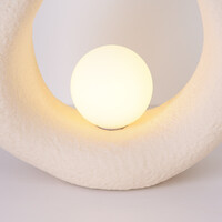 Bordslampa Enso i Wabi Sabi-stil - sandbeige