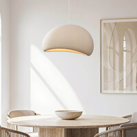 Wabi Sabi pendellampa Urban Stone med sandbeige stenmönster - 50 x 34 cm