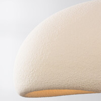Wabi sabi-pendellampa Urban Stone med sandbeige stenmönster - 50 x 34 cm