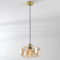 Pendellampa Shade - guld och amberfärgat glas