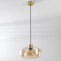 Pendellampa Shade - guld och amberfärgat glas