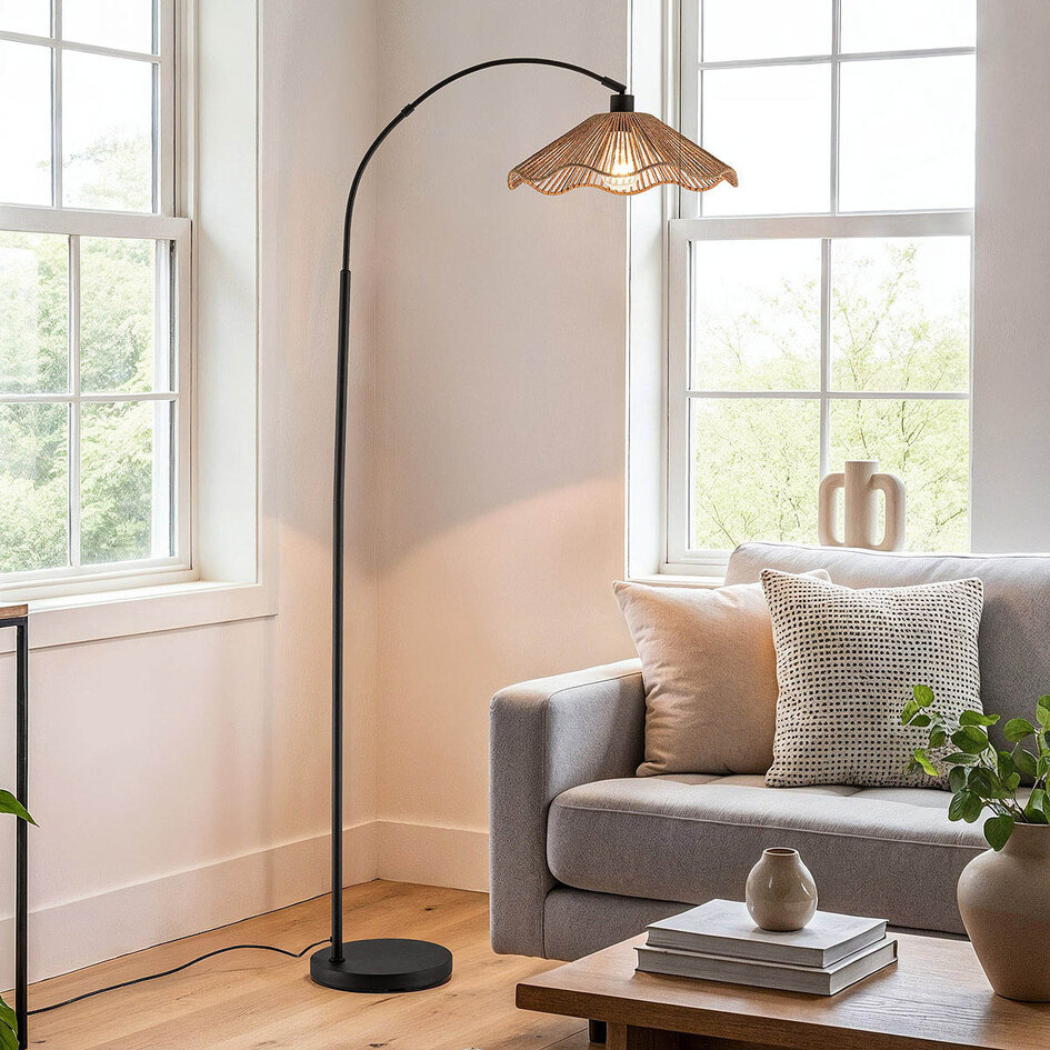Golvlampa Hua, bohemisk båglampa