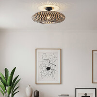 Boho chic taklampa Marui av handflätad bambu