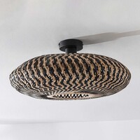 Boho chic taklampa Marui av handflätad bambu