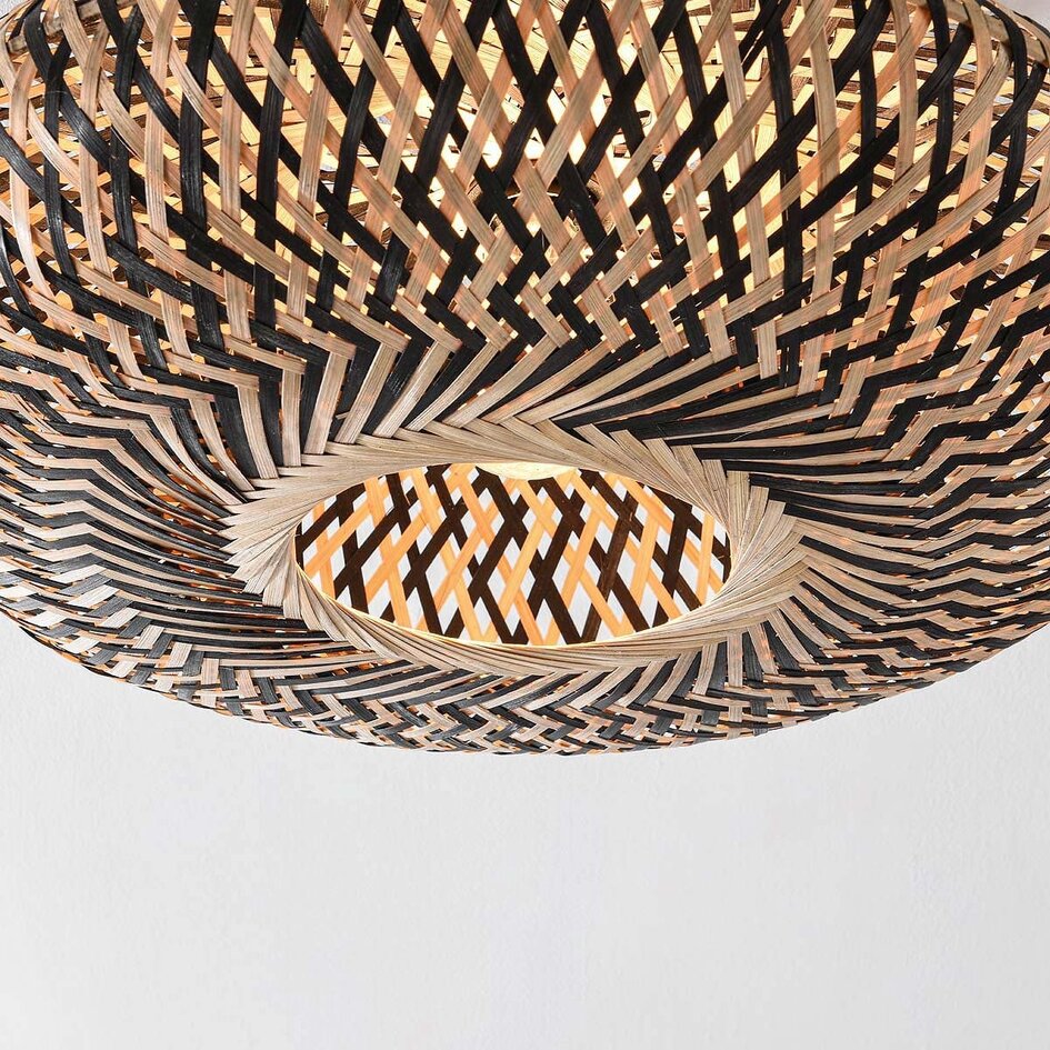 Boho chic taklampa Marui av handflätad bambu