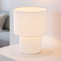 Bordslampa Tavolo med sammetsskärm - beige