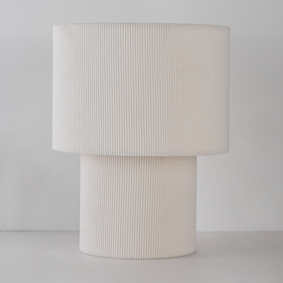 Beige sammet bordslampa - Tavolo