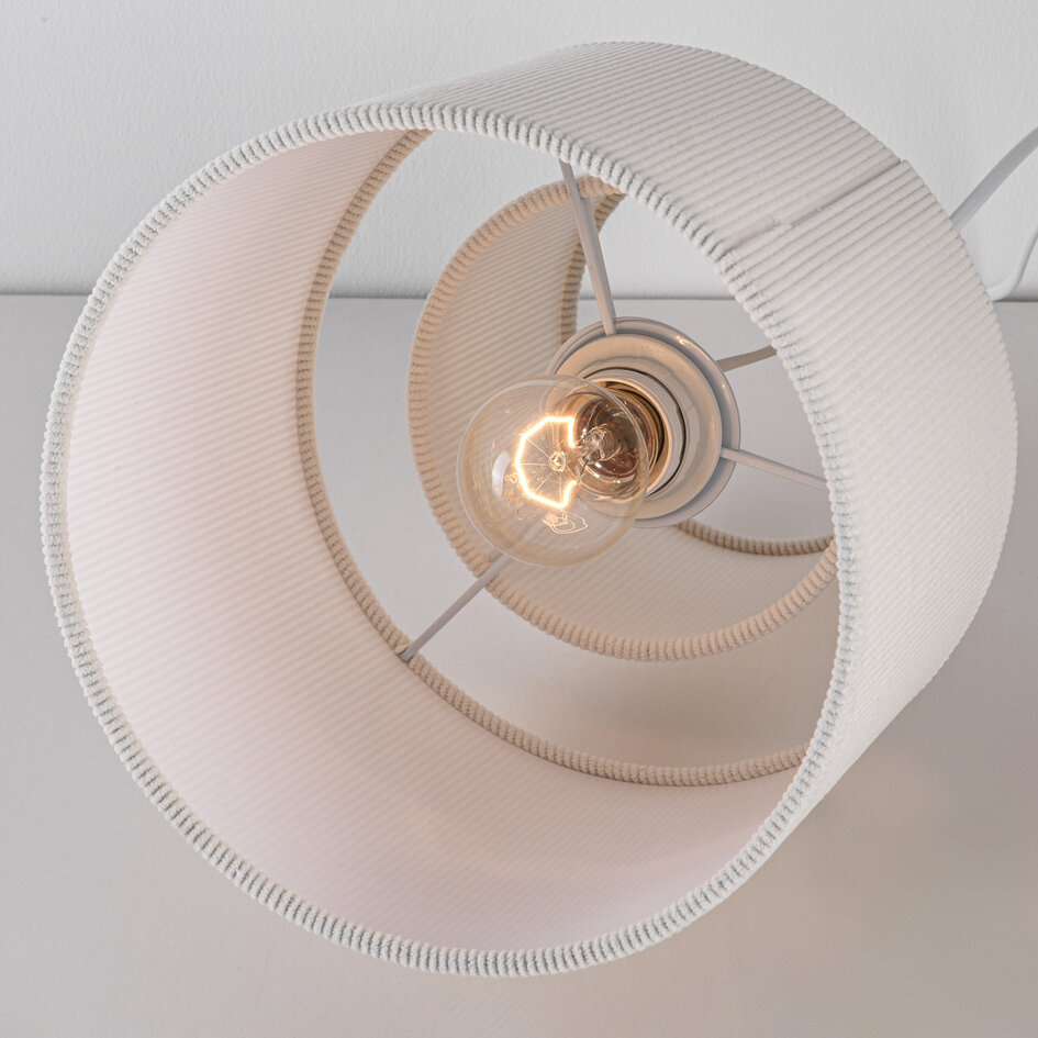 Bordslampa Tavolo med sammetsskärm - beige