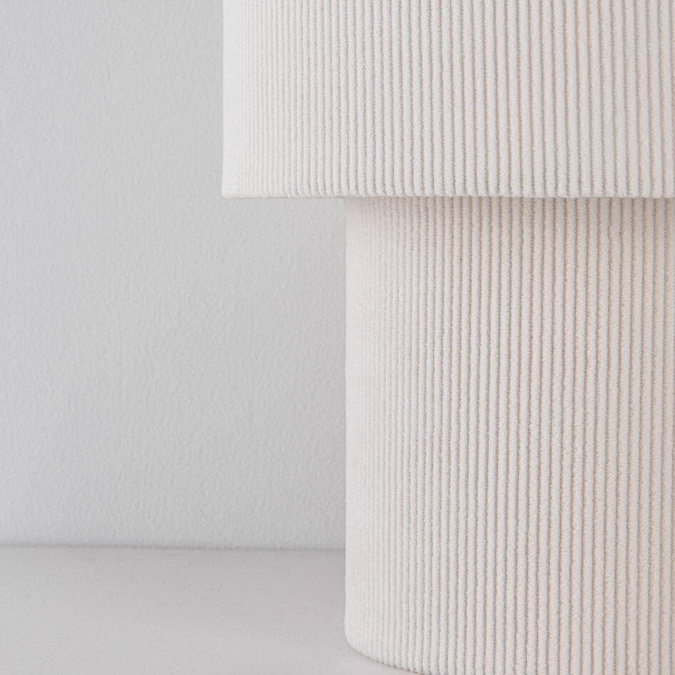 Beige sammet bordslampa - Tavolo