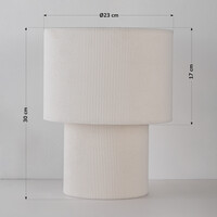 Bordslampa Tavolo med sammetsskärm - beige