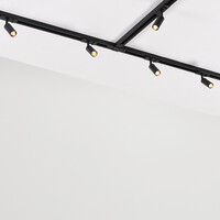 Set med 1-fas skensystem på 3 meter och Rayn-spotlights, svart