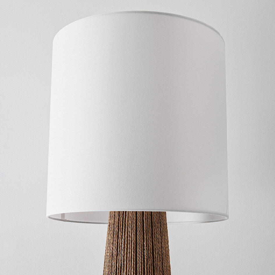 Golvlampa Papira med vit skärm