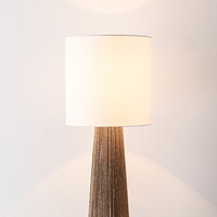 Golvlampa Papira med vit skärm