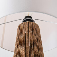 Golvlampa Papira med vit skärm