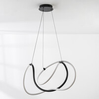 Design taklampa Lunara med integrerade 3-stegs dimbara LED-lampor - svart