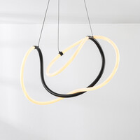 Design taklampa Lunara med integrerade 3-stegs dimbara LED-lampor - svart