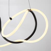 Design taklampa Lunara med integrerade 3-stegs dimbara LED-lampor - svart