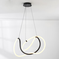 Designad pendellampa Lunara med integrerad 3-stegs dimbar LED - svart