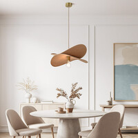 Modern pendellampa i beige med en lampa - Linha