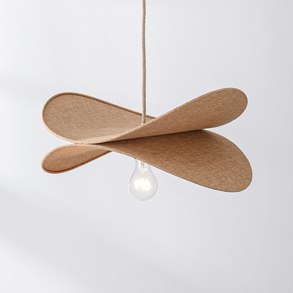 Modern pendellampa i beige med en lampa - Linha