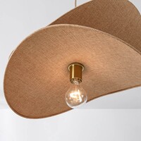 Modern pendellampa i beige med en lampa - Linha