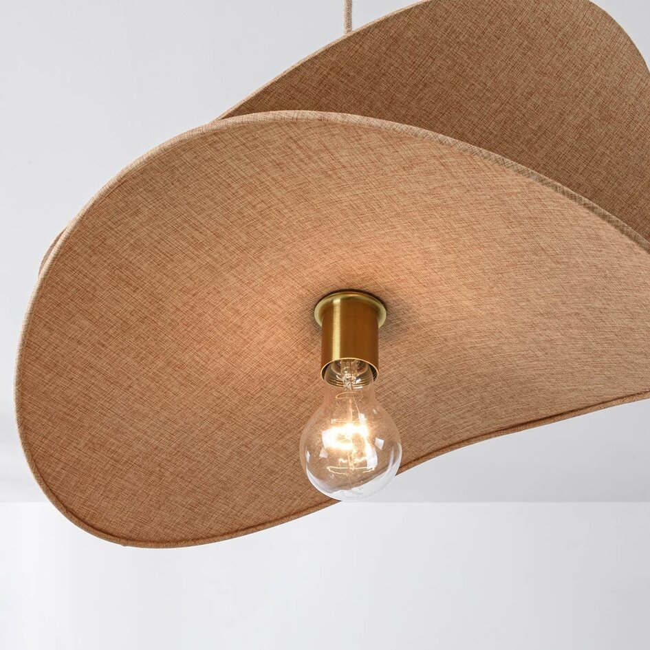 Modern pendellampa i beige med en lampa - Linha