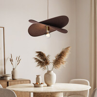 Modern pendellampa i brunt med en lampa - Linha