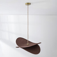 Modern pendellampa i brunt med en lampa - Linha