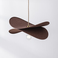 Modern pendellampa i brunt med en lampa - Linha