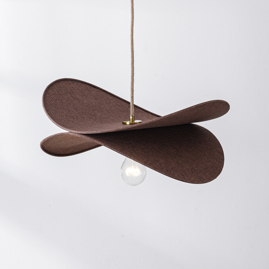 Modern pendellampa i brunt med en lampa - Linha
