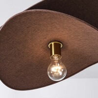 Modern pendellampa i brunt med en lampa - Linha