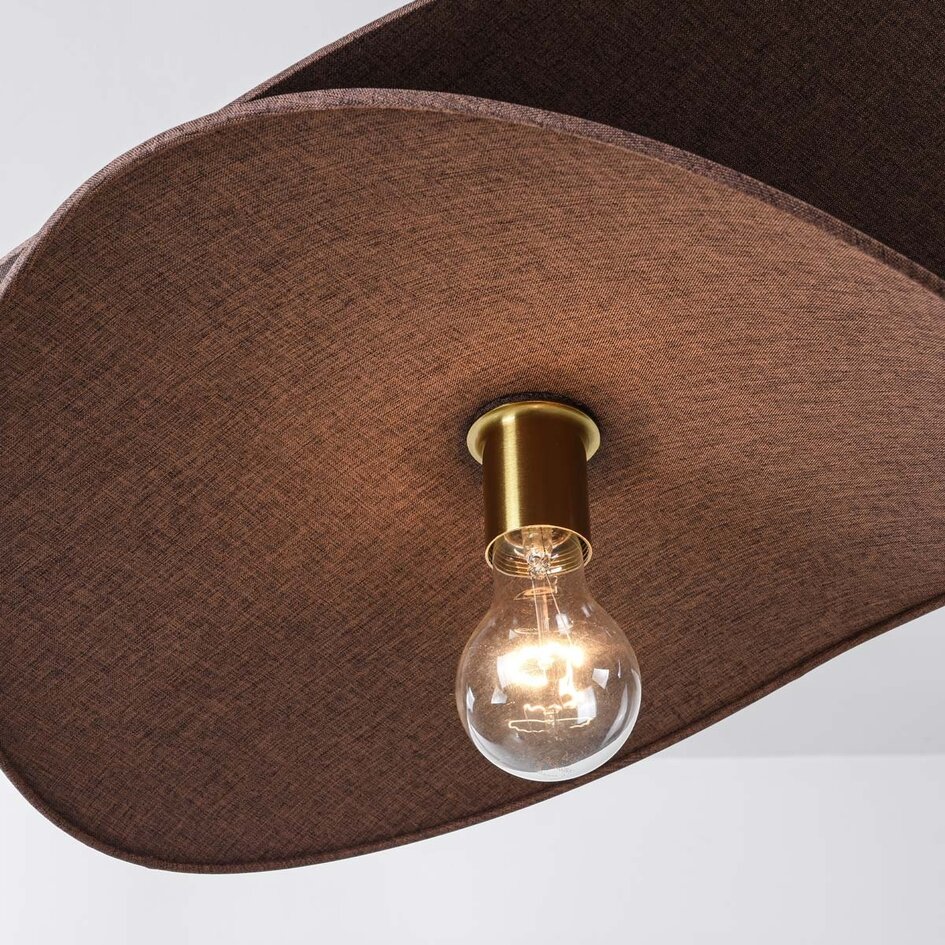 Modern pendellampa i brunt med en lampa - Linha