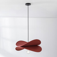 Modern pendellampa i rött med en lampa - Linha
