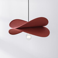 Modern pendellampa i rött med en lampa - Linha