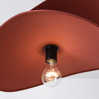 Modern pendellampa i rött med en lampa - Linha