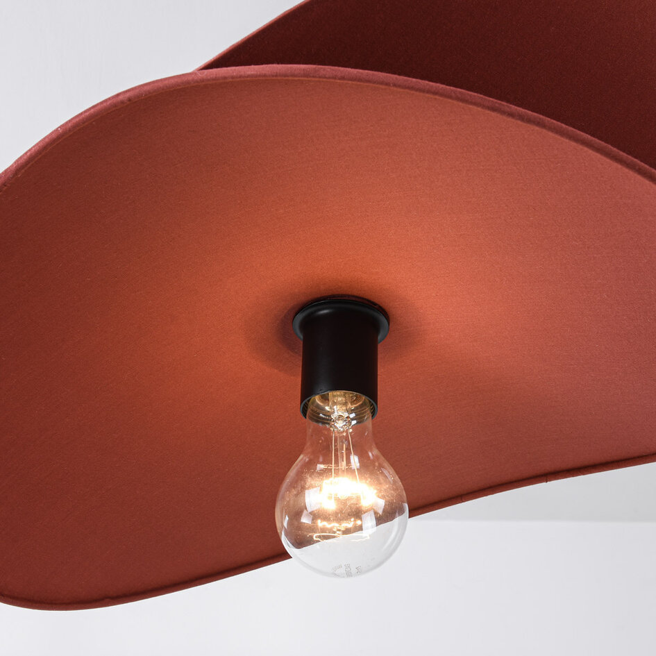 Modern pendellampa i rött med en lampa - Linha