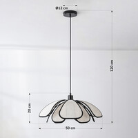 Modern pendellampa med en lampa - Petal