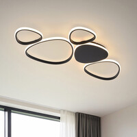 Designad taklampa Zinara i svart, 3-stegs dimbar