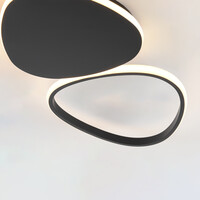 Designad taklampa Zinara i svart, 3-stegs dimbar