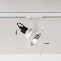 Skenspotlight Beam 1-fas, AR111, vit